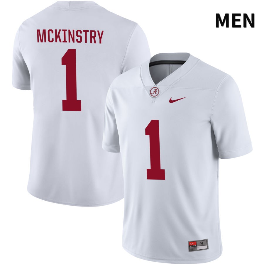 Alabama Crimson Tide Men's Kool-Aid McKinstry #1 NIL White 2022 NCAA Authentic Stitched College Football Jersey RR16G66QX